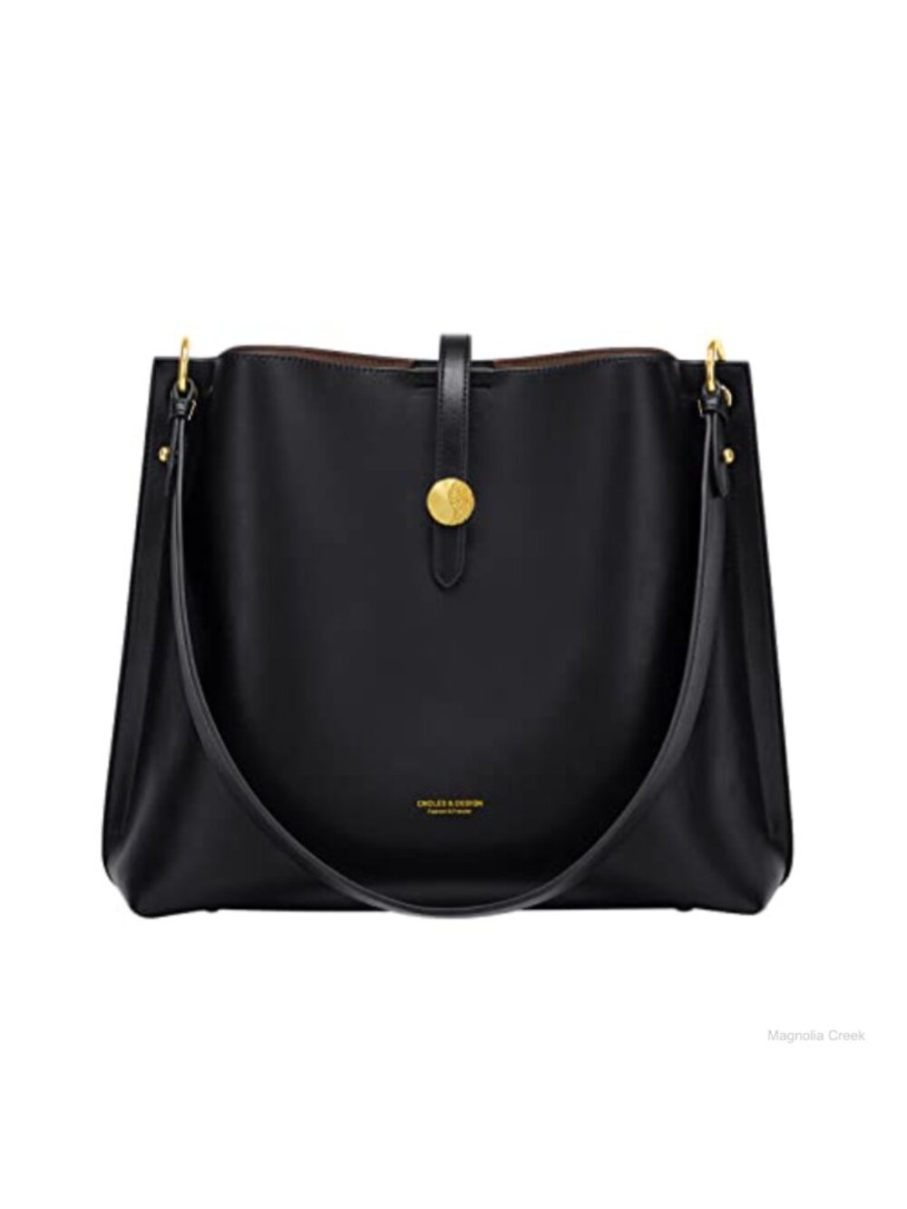 Genuine Leather Bucket Bag Tote Shoulder Purse